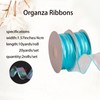 CMFYHM 2 Rolls Laser Blue Organza Ribbon 1-1/2 Inch Wide
