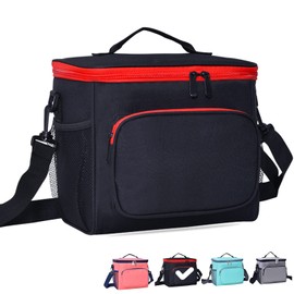 BOCHION Lunch Bag, Work Thermal Lunch Tote Bags, 10L Large Dual Compartment Food Bag for Men, Kids, Girls, Adults, Ladies, Picnic, Camping, School, Lunch Cooler Carrier Bags. (Leak-Proof Waterproof)