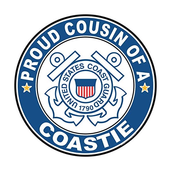 Proud Cousin of a Coastie U.S. Coast Guard Round Decal