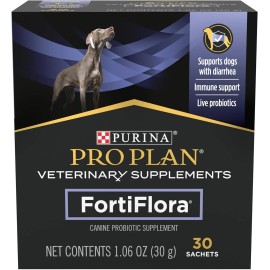Purina FortiFlora Pro Plan Veterinary Probiotic DOG Supplement 30 Sachets07-2026