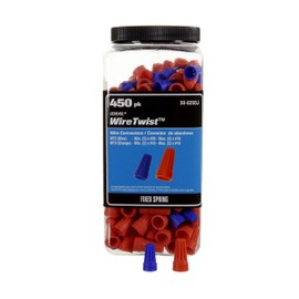 IDEAL Electrical 30-0203J WireTwist 450-Pack Orange and Blue Wire Connectors