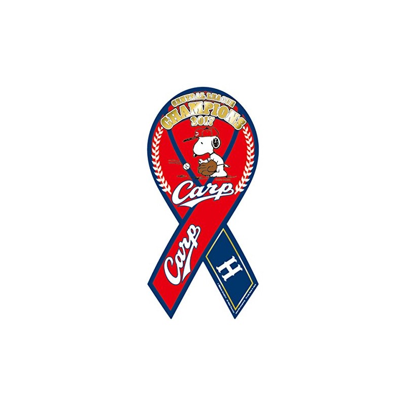 Hiroshima Carp Sece League Championship Snoopy Collaboration Ribbon Magnet