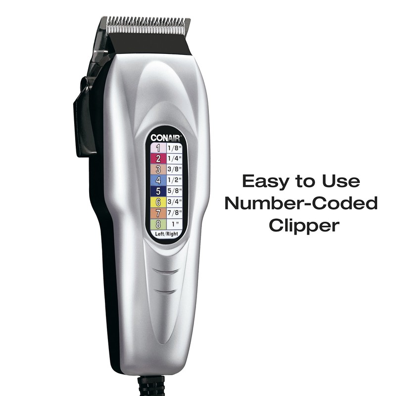 ConairMAN Hair Clippers for Men, 20-Piece Number Cut Home Hair