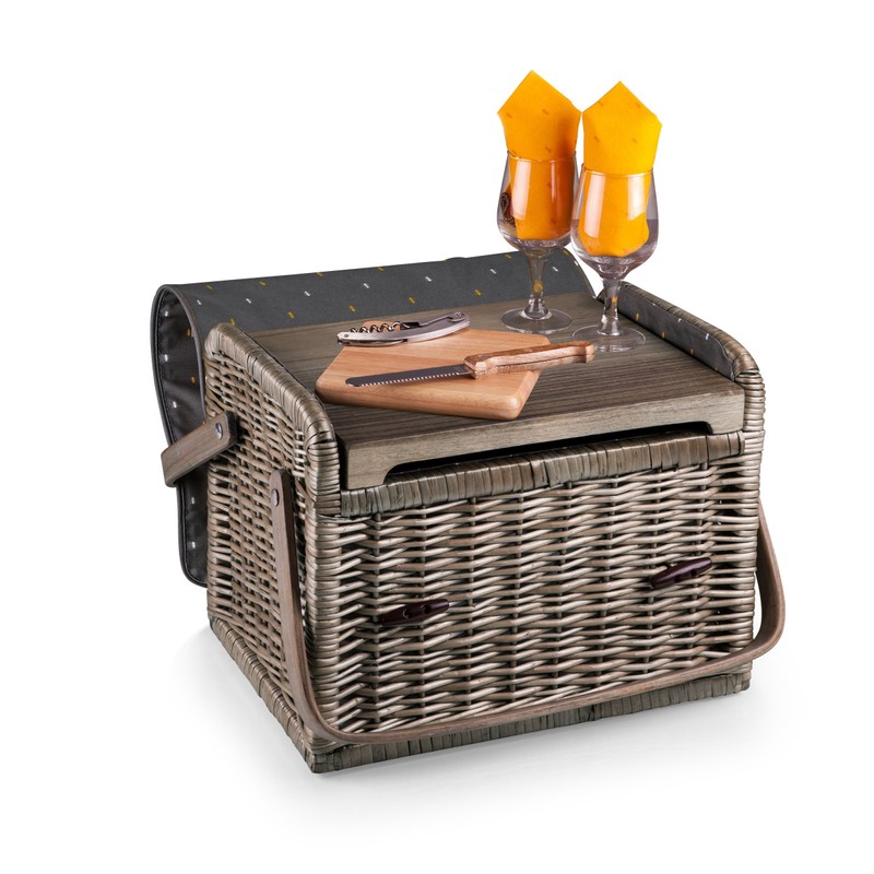 Kabrio Wine & Cheese Picnic Basket, (Anthology Collection - Gray