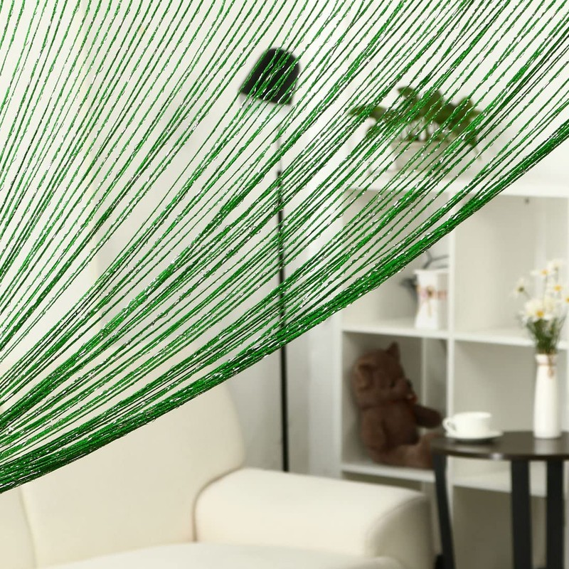 uxcell String Curtain Fringe Panel 39" x 79"(WH) Thread Strip