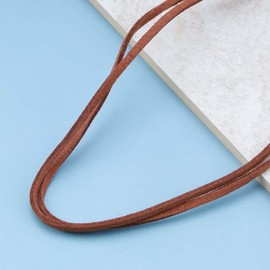 TseenYi Leather Choker Necklace Layered Velvet Suede Necklace Multilayer Leather Velvet Clavicle Necklace Punk Short Velvet Choker Chain Jewellery for Women and Girls (Brown)