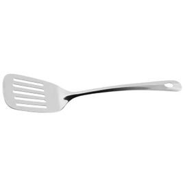 Fackelmann Pfannenwender 33 cm LARA, Küchenhelfer aus Edelstahl, Schlitzwender mit praktischer Öse (Farbe: Silber), Menge: 1 Stück