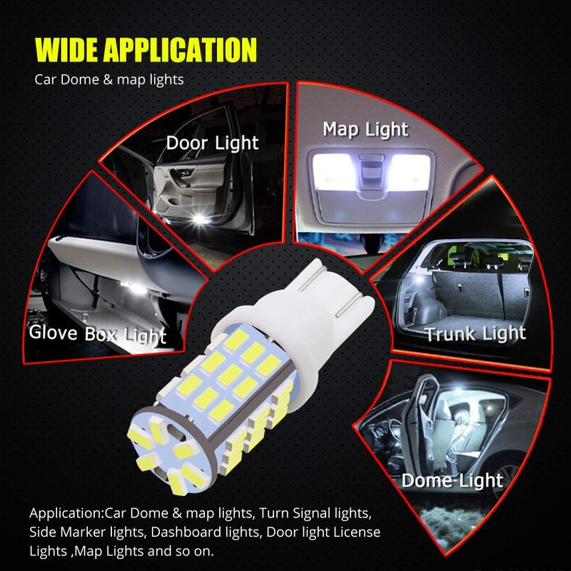 20pcs Super Bright RV Trailer 921 194 T10 3014 42-SMD