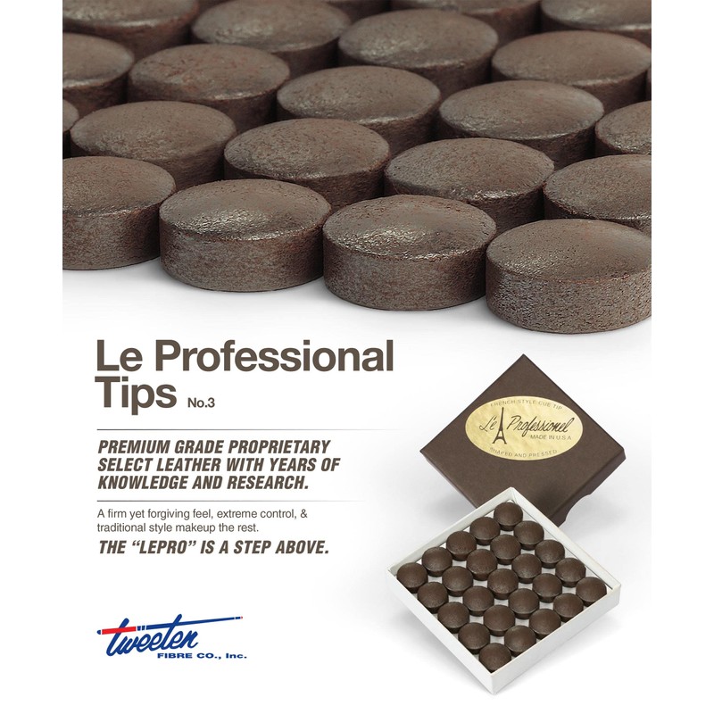 Tweeten Le Pro Billiard Pool Cue Tips - 13 mm,