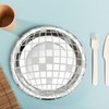 Bliceon 25 Pcs Silver Disposable Disco Ball Plates - 7"
