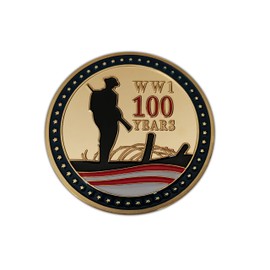 Eillwin 100 Years Anniversary First World War Collectible & Commemorative Gold Color Nice Coin