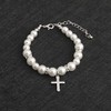 Zuo Bao Christening Gift Pearl Bracelet with Cross for First