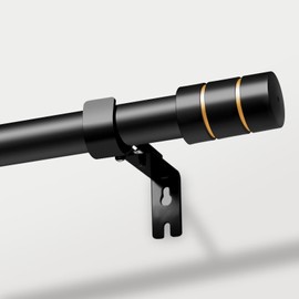 Curtain Rods for Windows 30 to 60 Inch Heavy Duty Curtain Rods Black Splicing Set with Easy Installation for Sliding Glass Door Living Room Patio Modern Design