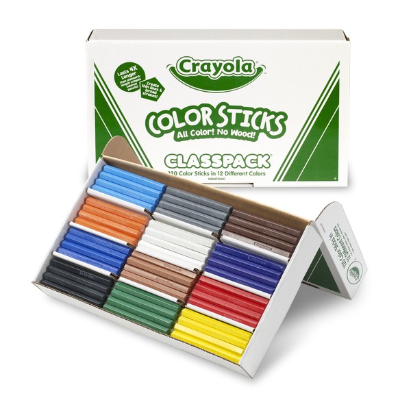 Crayola 120 Ct Color Stick Classpack, 10 Assorted Colors
