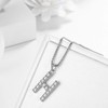 Aurora Tears 26 Letters Necklace/Stud Earrings, 925 Sterling Silver, Initial