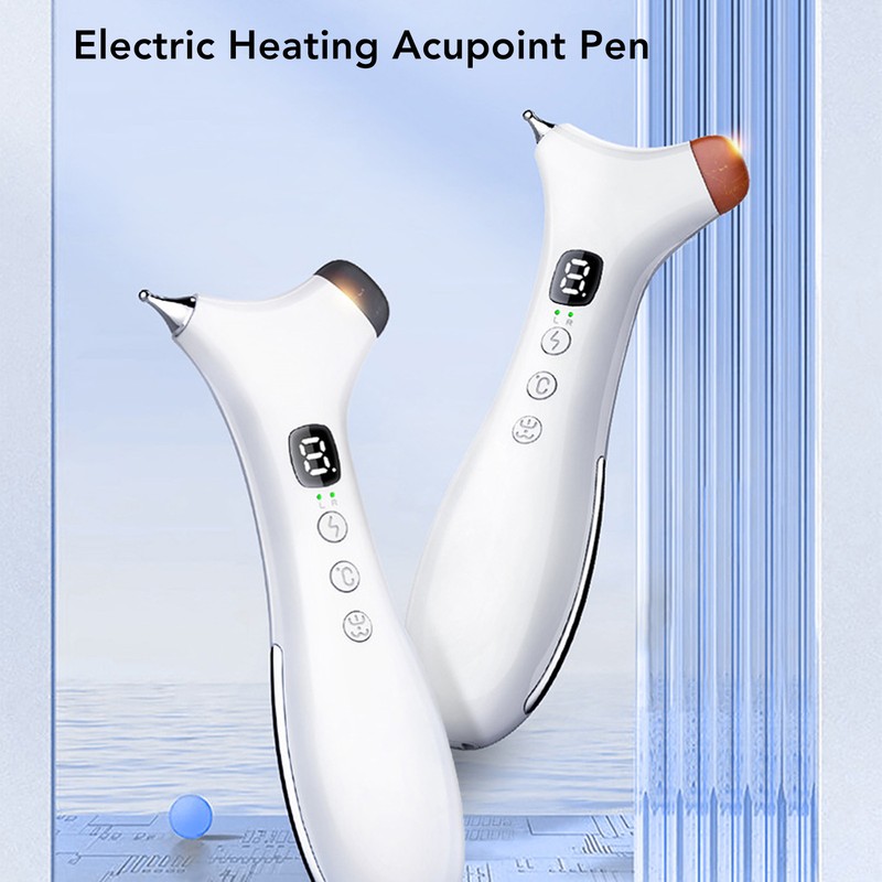 Electric Heating Acupoint Pen Microfrequency Vibration Dual Head Pulse Reduce