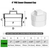 4" PVC Sewer Cleanout Adapter with Plug Pipe Fitting, PVC