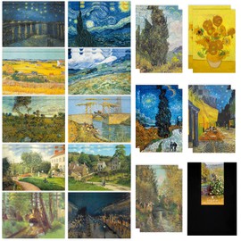 Set of 30 Impressionism Postcards Van Gogh Camille Pissarro Oil Paintings Postcards Stylish Postcards (Framed Zip Code)