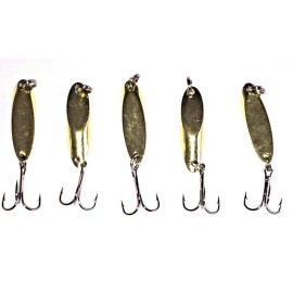 Hightower 10 New, Kastmaster Style Gold Spoon,  3/4 ounce great for Trout,& Bass