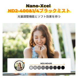 K&F Concept 82mm ND2-ND400 & Black Mist 1/4 Lens Filter, Variable ND Filter, 2 in 1, 2-in-1 Multi-Function Filter, 28 Layer Nano Coating on Both Sides, Mildew, Waterproof, Oleophobic, Scratch