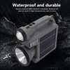 Solar Flashlight Handheld LED Spot Light Flashlight with Dual Side