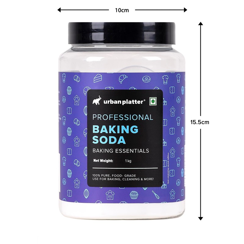Urban Platter Baking Soda Jar 1Kg [Food Grade Sodium Bicarbonate
