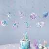 Mermaid Spiral Hanging Garland Set,8 PCS Ocean Theme Party Decorations