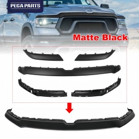 PEGAPARTS For 2019-2024 Dodge Ram 1500 Front Upper Grille Trim Molding Garnish Matte Black