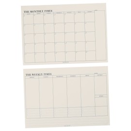 STOBOK 2pcs Tear- Notebook Daily for Monthly Memo Paper Time Planning Weekly Task Checklist Off Management Planner Noting Students Book Notepad Calendar Pad Home Schedule Agenda