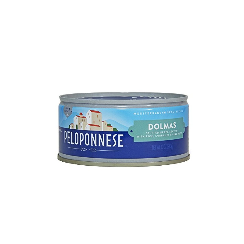 Peloponnese GRAPE LEAVE DOLMAS STUFFED 10 Ounce (Pack of 1)