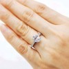 Bo.Dream 2ct Oval Cut Cubic Zirconia CZ Engagement Ring Rhodium