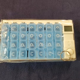 Unbranded Pill Organizer 28 Compartment with Alarm