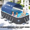 StarOcean Foldable Pool with Canopy,Non Inflatable Pool,Large Foldable Swimming Pool