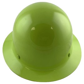 MSA Skullgard Full Brim Hard Hat With Ratchet Suspension - Lime - No Protective Edge