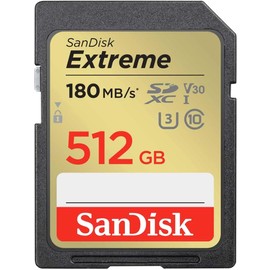 SanDisk Extreme SDSDXVV-512G-GHJIN SD Card 512GB SDXC Class 10 UHS-I U3 V30 New Package