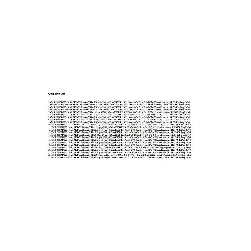 Genuine Honda Parts Link ASSY. (A) Element Part Number 76520-SCV-A01