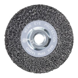 Mercer Industries 187010 - 4" x 1/2" x 5/8"-11 Crimped Wire Wheel, .014 Carbon Steel Wire