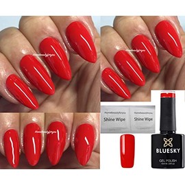 Bluesky AW1808 Nagellack für Herbst Winter 2018 Elegant Swing Pillar Box Rot UV LED Soak Off 10 ml plus 2 Homebeautyforyou Glanztücher