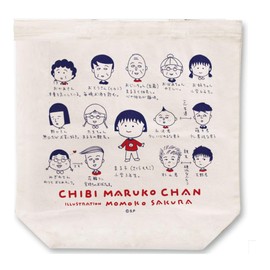 Chibi Maruko-chan Canvas Tote Bag (Maruko and Friends)