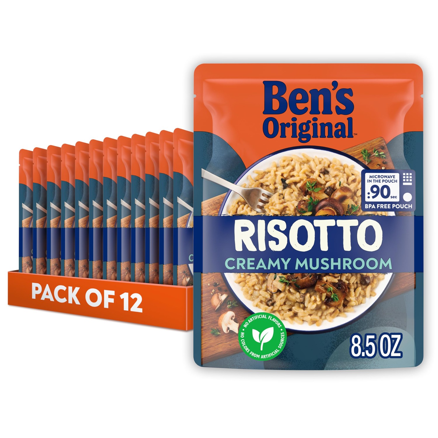 BEN'S ORIGINAL Risotto Creamy Mushroom Flavored Rice, Easy Dinner Side ...