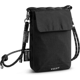 VULKIT City Pouch Bandolera de Viaje, Cartera de Viaje con Bloqueo RFID, Porta Pasaporte, Cartera de Cuello y Bolsa para Teléfono para Hombre, Mujer y Adolescentes