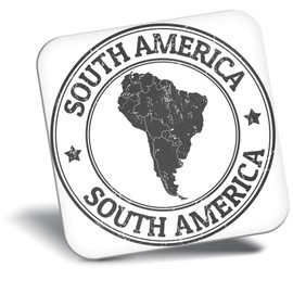 Destination Vinyl ltd Fridge Magnet bw - South America Map Travel Argentina #40193