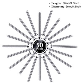 Ripeng 50 Pieces Extra Long Outlet Screws Long Electrical Outlet Screws Machine Screws Device Mounting Screws Electrical Outlet Extender for Fix Wonky and Sunken Outlets (6-32 x 1-1/2 Inches)