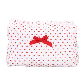 Coquette Makeup Bag - Red Makeup Bag, Coquette Room Decor, Cute Make up Bag, Large Toiletry Bags, Bow Makeup Bags, Aesthetic Make up Bags, Preppy Toiletry Case, Large Make up Case, Love Pencil case