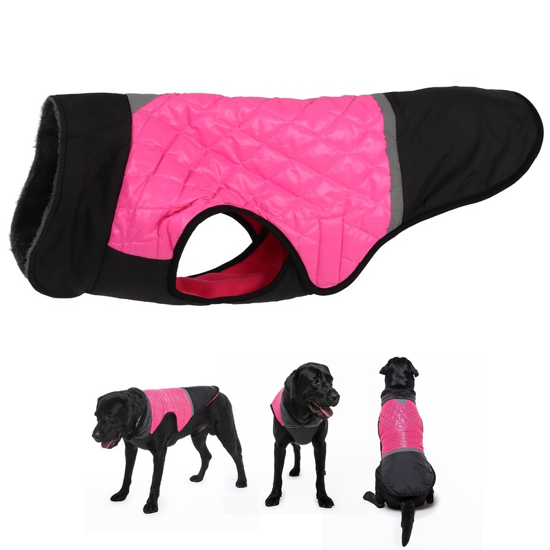 Dog Cold Weather Coat Reflective Waterproof Windproof Pet Warm Jacket