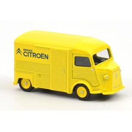 OPO 10 - Model car compatible with Citroën Type H 1970 Yellow Service Citroën scale 1:58 3 inches 7.5cm Norev - 191193