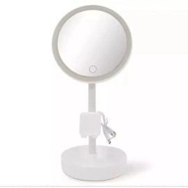 Target Bullseye's Playground LED Mirror with Phone Holder 15"H White