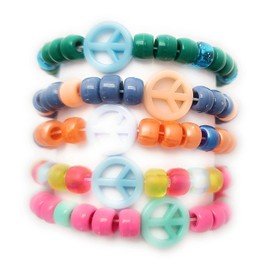 Peace Charm Kandi Bracelets For All Ages Festival Trade Jewelry