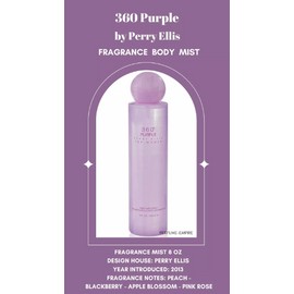 360 Purple by Perry Ellis for Women Body Mist 8 oz New