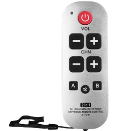 Remote Control for Seniors Universal Big Button TV Learning Remote Control for Elderly Seniors White Color